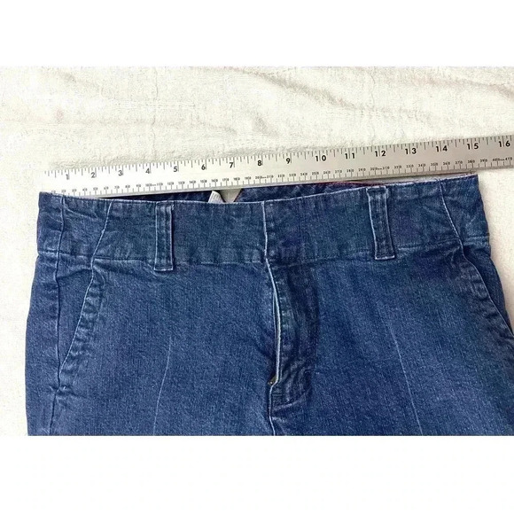 VTG Tommy Hilfiger Women's Blue Denim Jeans Sz 8 Culottes Wide Leg Flare Retro - Picture 6 of 11